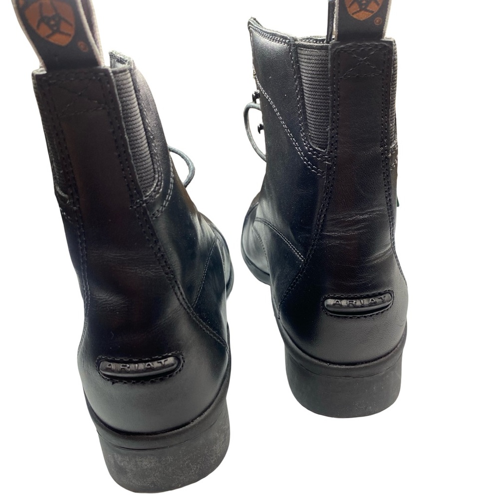 Ariat Black Leather Women's Combat Riding Boots - Picture 4 of 9